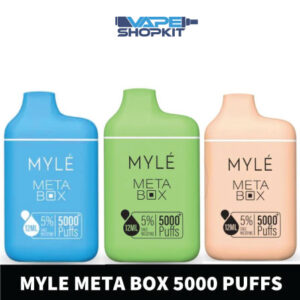 Myle Meta Box 2% & 5% nicotine 5000 Puffs rechargeable Disposable Vape in Dubai